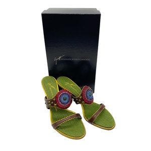 💚Giuseppe Zanotti Multicolour Rhinestone Sandals 💚